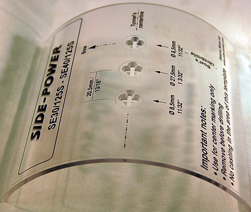 SidePower Templates for Gear Leg Holes In 125mm Tunnel | for Se30, Se40