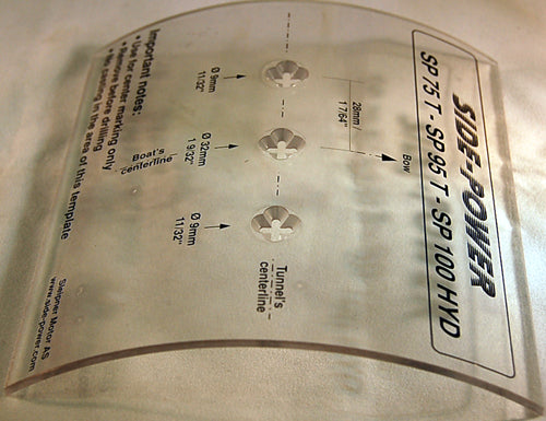 SidePower Templates for Gear Leg Holes In 185mm Tunnel | for Se80, SE100
