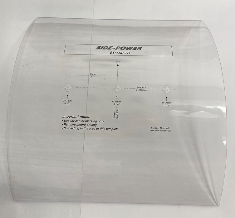 SidePower Templates for Gear Leg Holes In 386 mm Tunnel | for Sp550Hyd