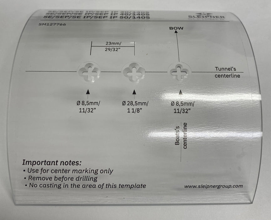 SidePower Template for Gearleg Holes In 140mm | Tunnel for Se50, Sep50