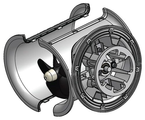 SidePower Stern Tunnel, Composite, Ready Bored, with Extension | Harness for C' Box, for SE170, 210, Sh240, 2Pc