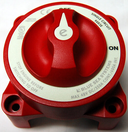 SidePower Battery Switch, Blue Seas HD, 350A Continuous | Ignition Protected, Ul-Rated