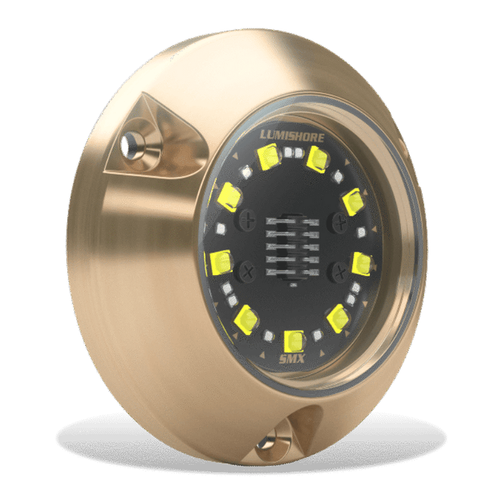 Lumishore SMX24 Supra Brz Surf Mount, White/Blue | 12V Only, Bronze Body, 3,100 Fixture Lumens 90 Degree