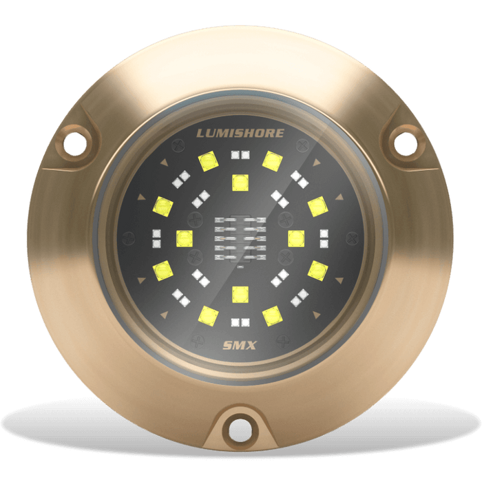 Lumishore SMX54 Supra Brz Surf Mount, White/Blue, 90 Degree | 10.5-31 Volts, Bronze Body, 7,500 Fixture Lumens