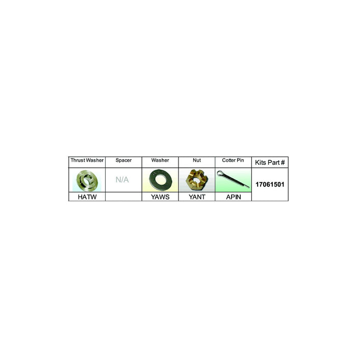 Solas Propeller 17061501 Solas Fixed Hub Prop Hardware Kit Honda, Type A