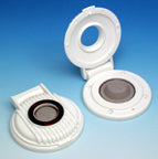 Imtra WSl - Covered, Low-Amperage Footswitch (Down) | White Cover, Grey Boot