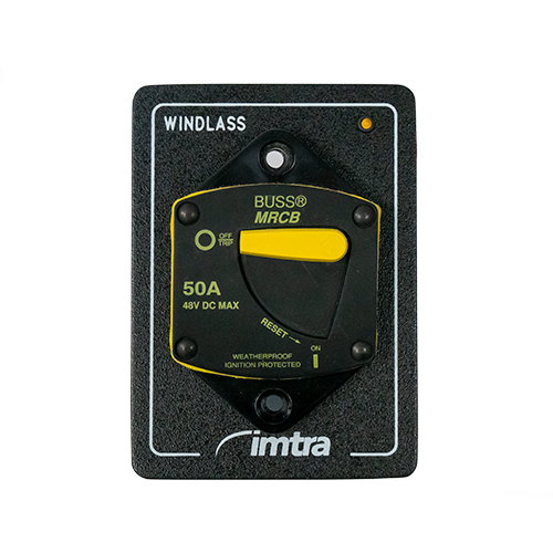 Imtra 50 Amp Thermal Breaker, Thru-Bulkhead | with Panel and 12V LED Indicator Light