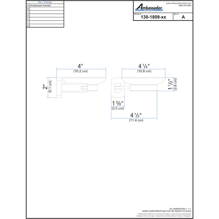 Ambassador Marine 130-1809-CP Miah- Soap Dish (Plastic Dish) (Chrome)