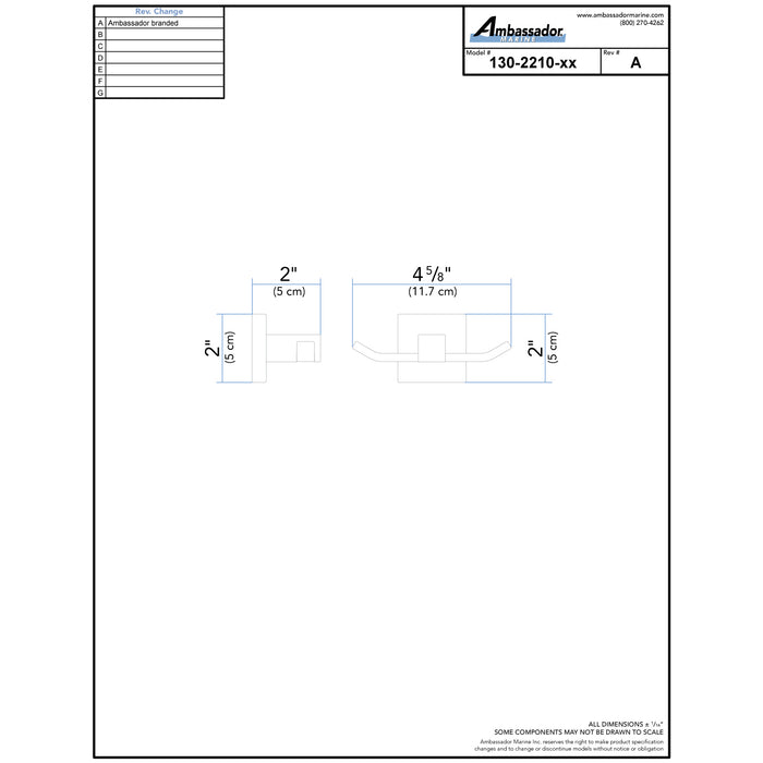 Ambassador Marine 130-2210-CP Erissa- Robe Hook (Chrome)