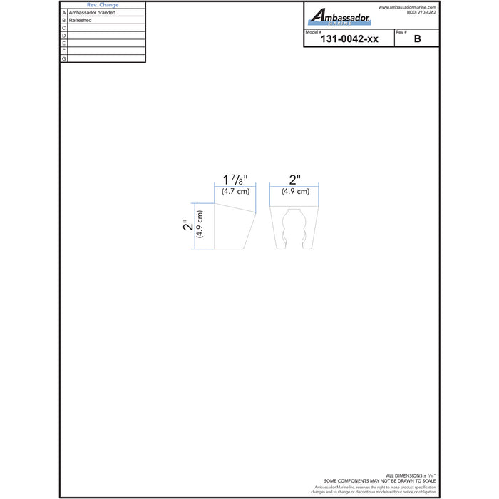 Ambassador Marine 131-0042-CP Universal- Bulkhead Sprayer Holder (2-Position) (Chrome)