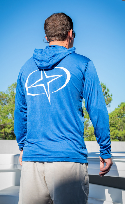 Men's Hooded Fishing Shirt with Star Logo