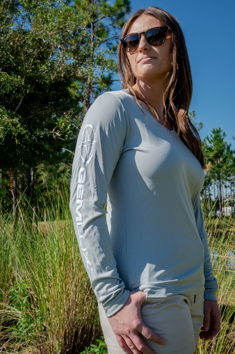 Women's Fishing Shirt with Gemlux Star Logo