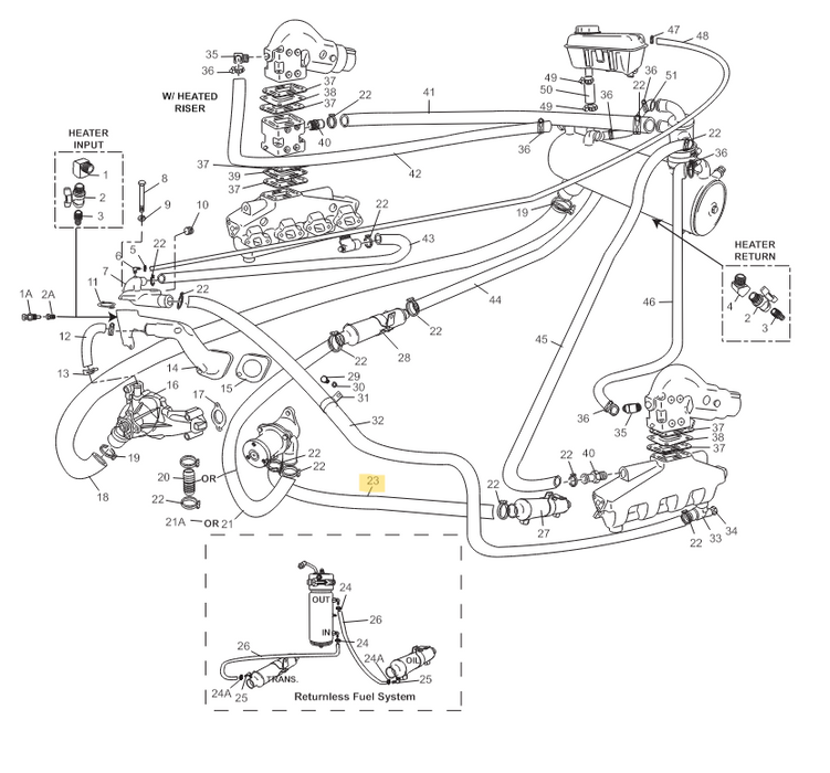 Crusader R045171 Bomba de agua cruda a manguera enfriadora