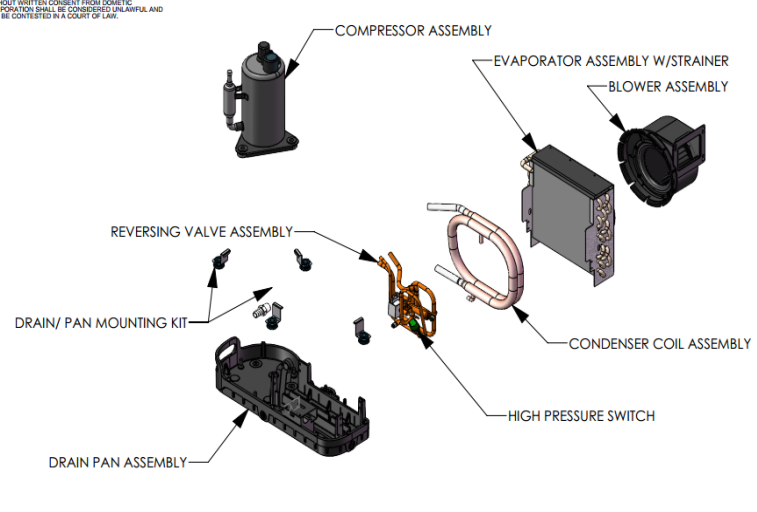 Dometic Fan Motor For 16K Btu Air Conditioner