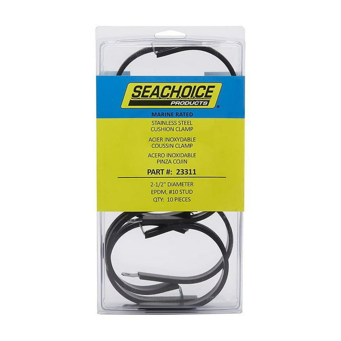 Seachoice Stainless Steel Cushioned Clamp, 10 Pack