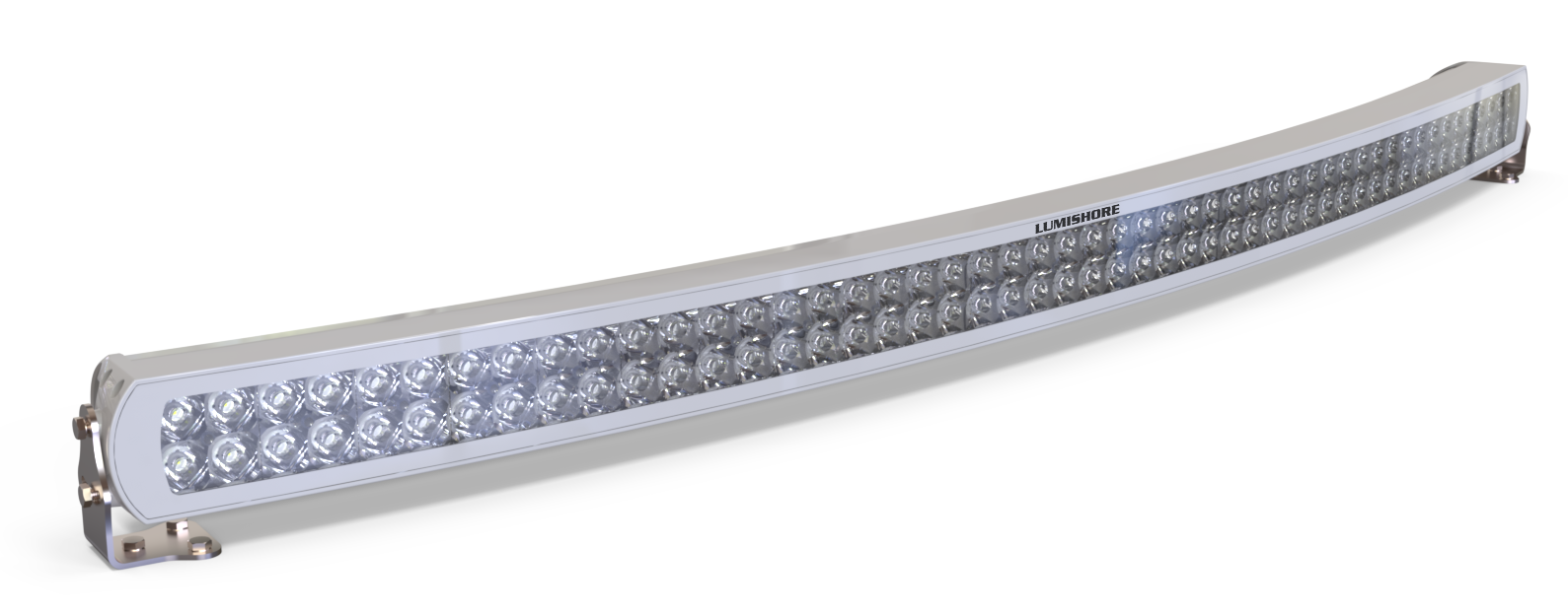 Lumishore Spotlight Curved 50", 5,500K, White Body, IP68 | 89,100 Lumens / 39,600 Fixture Lumens, 10.5-31VDC