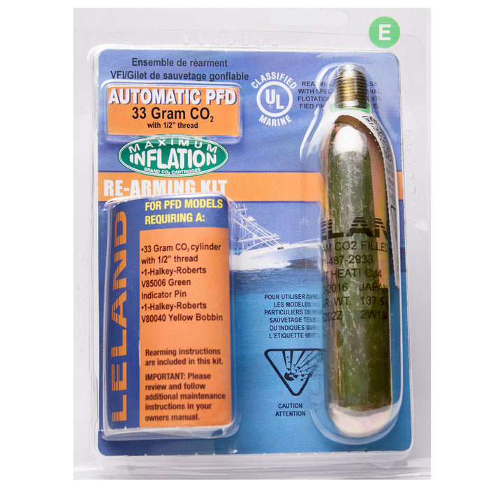 Kit de rearme de PFD inflable Leland de 33 gramos para la serie V85000, automático