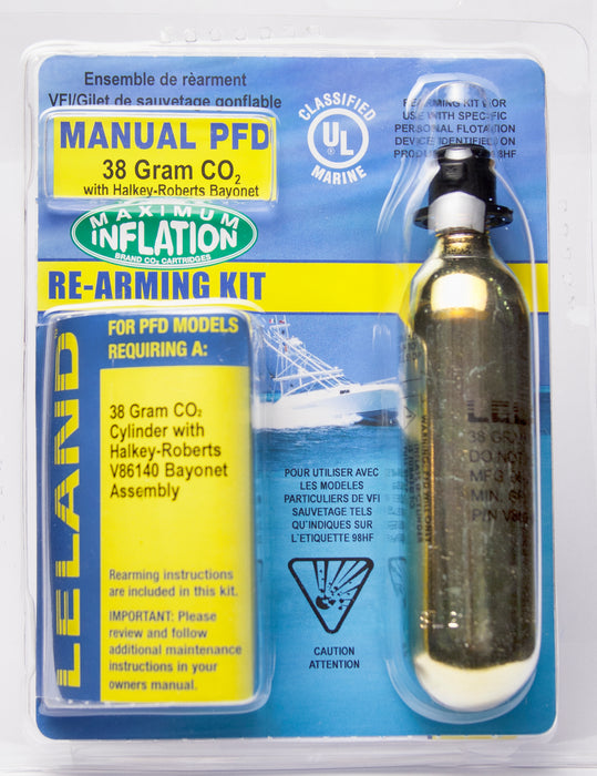 Leland 38-Gram Inflatable PFD Raerming Kit with Bayonet - Manual