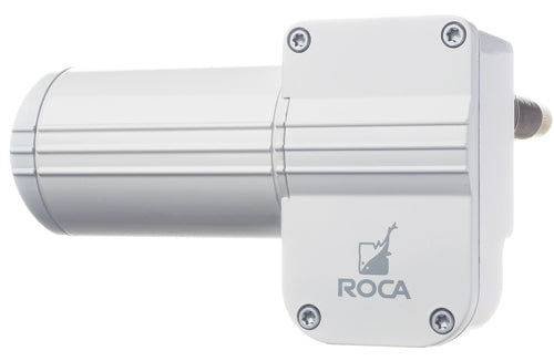 Roca W12 Wiper Motor, 3.5" Shaft, 2-5/8" Bulkhead | White, 24V