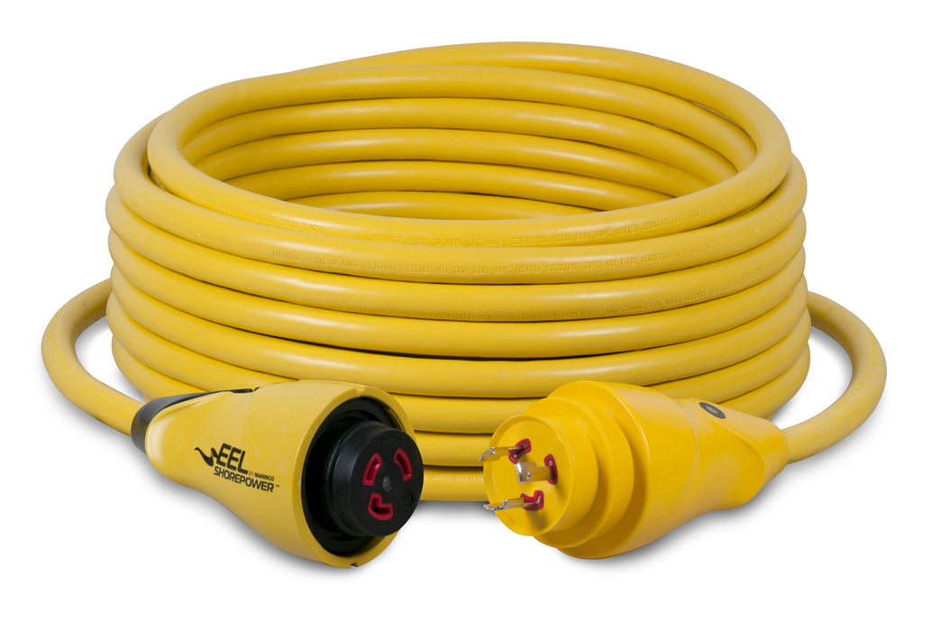 Marinco CS30-50 EEL 30A 125V Shore Power Cordset - 50' - Yellow