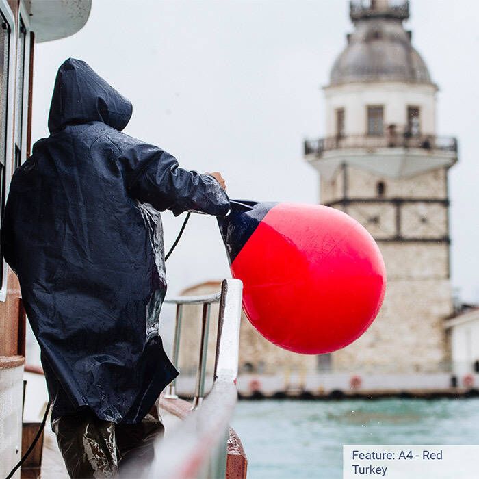 Polyform A-0 RED Red "A" Series Buoy, 8" Dia.