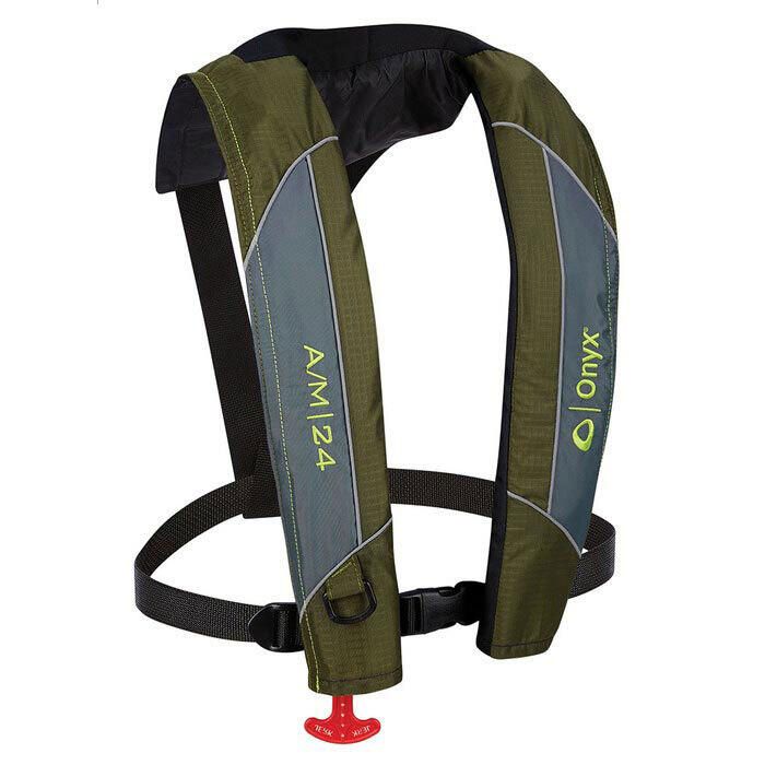 Kent 132000-400-004-18 Onyx A/M-24 Automatic/Manual Inflatable PFD Life Jacket, Green