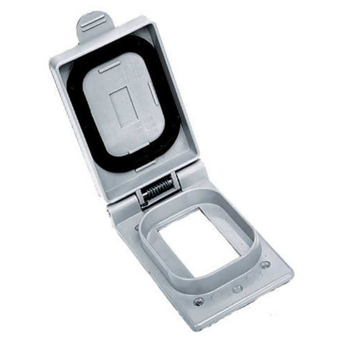 Hubbell CWP26CR Cover Plate Weatherproof, GFCI Opening, Standard Size, Gray
