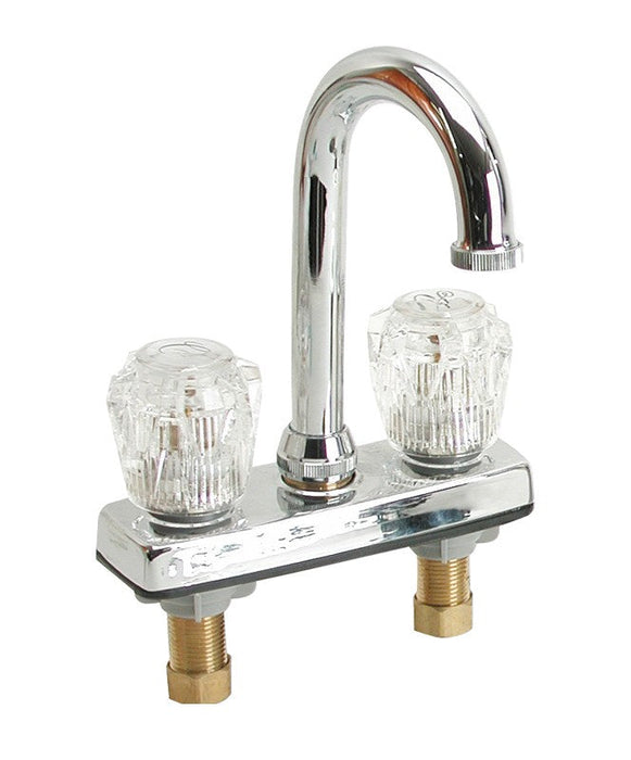 Whitecap Compact Sink Faucet 4" Centerset C.P. Brass