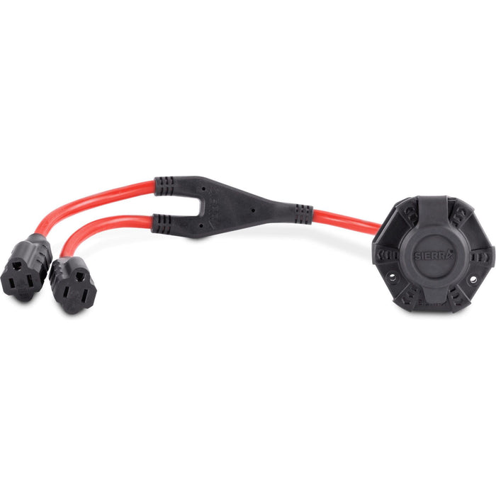 Sierra AC12420 15A Inlet Port With Extension, 18" Dual