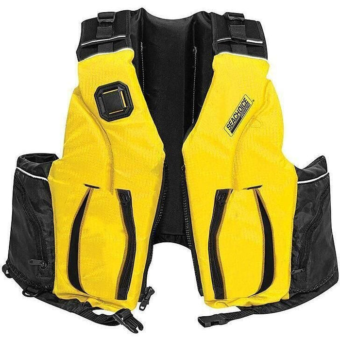 Seachoice 9007S/M-YEL/BLK-85973 Adult Dual Size Canoe/Kayak PFD, Yellow/Black, S/M