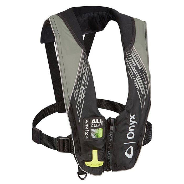 Kent 132200-701-004-21 Onyx A/M-24 All-Clear Auto/Manual Inflatable Life Jacket, Grey