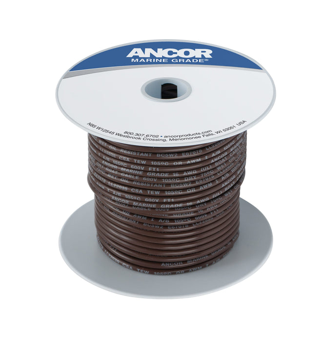 Ancor 104210 Marine Grade Tinned Copper Primary Wire, #14 AWG, 100', Brown