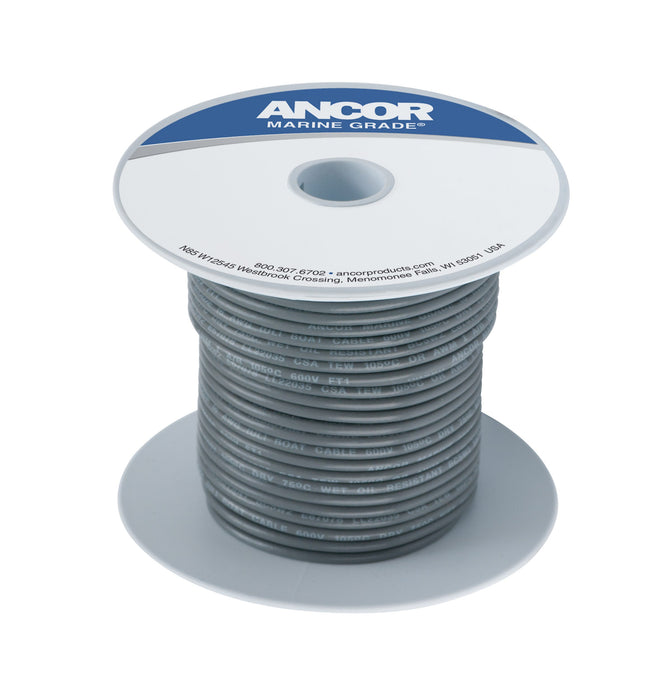 Ancor 104410 Marine Grade Tinned Copper Primary Wire, #14 AWG, 100', Gray