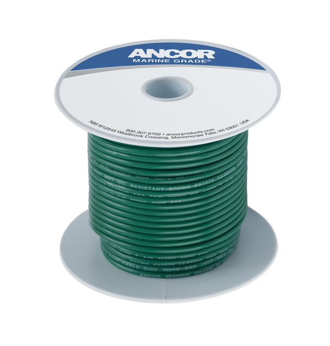 Ancor 108325 Marine Grade Tinned Copper Primary Wire, #10 AWG, 250', Green