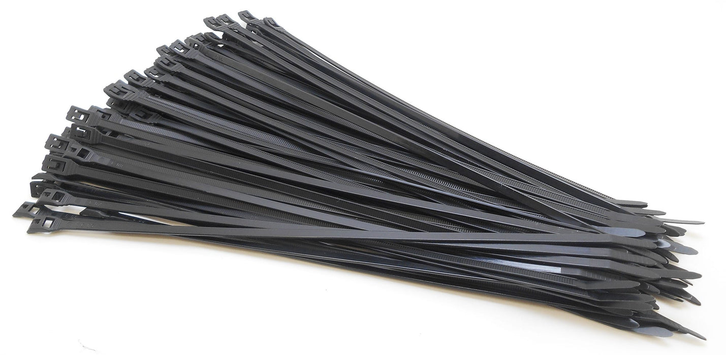 Ancor 199329 Low Profile Cable Ties, 11" Black, 100/pk