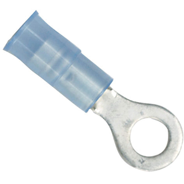 Ancor 220215 Marine Grade Nylon Insulated Ring Terminals, 5/16" Fastener, 16-14 Wire, Blue, 100/Pk