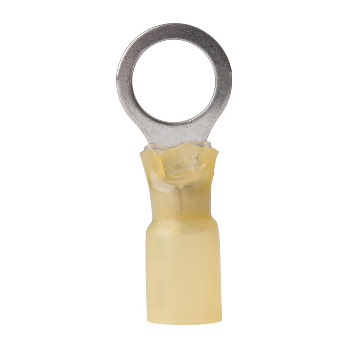 Ancor 312603 Marine Grade Heat Shrink Ring Terminals, 3/8" Fastener, 12-10 Wire, Yellow, 3/Pk