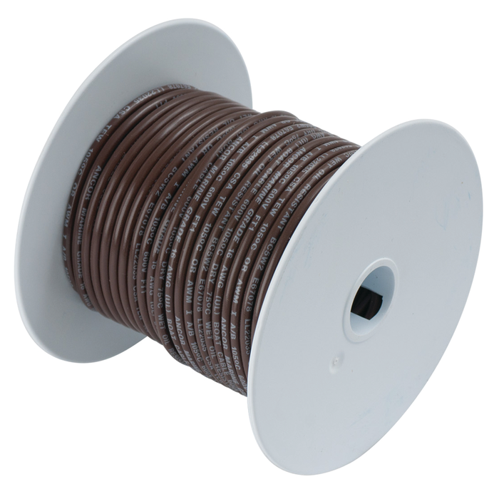 Ancor 104210 Marine Grade Tinned Copper Primary Wire, #14 AWG, 100', Brown