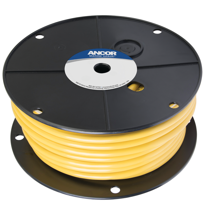 Ancor 115905 Marine Grade Tinned Copper Battery Cable, #1 AWG, 50', Yellow