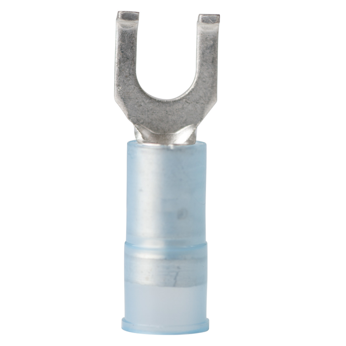 Ancor 230312 Marine Grade Nylon Spade Terminal, #8 Fastener, 16-14 Wire, Blue, 6/Pk
