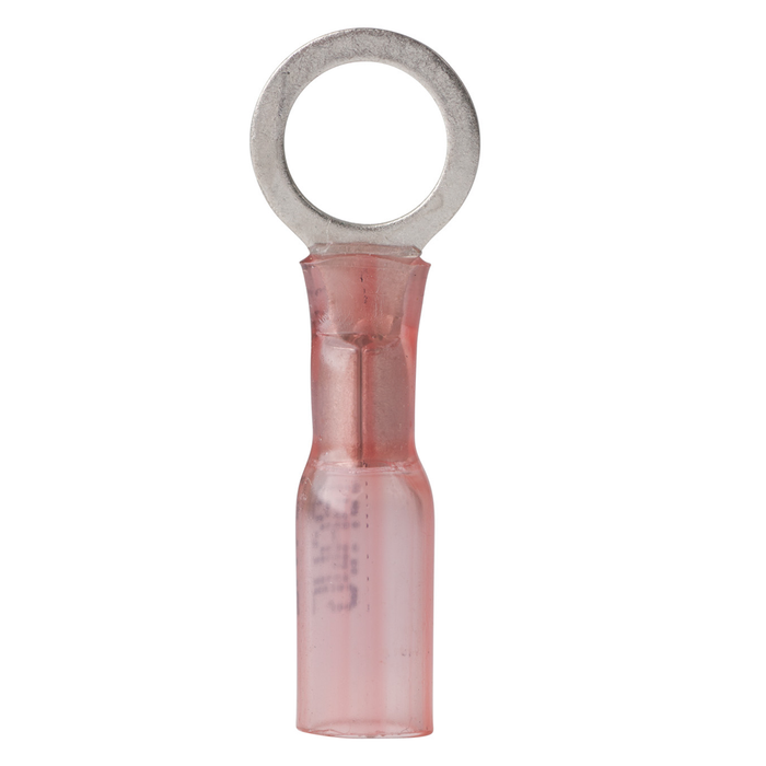 Ancor 310503 Marine Grade Heat Shrink Ring Terminals, 5/16" Fastener, 22-18 Wire, Red, 3/Pk