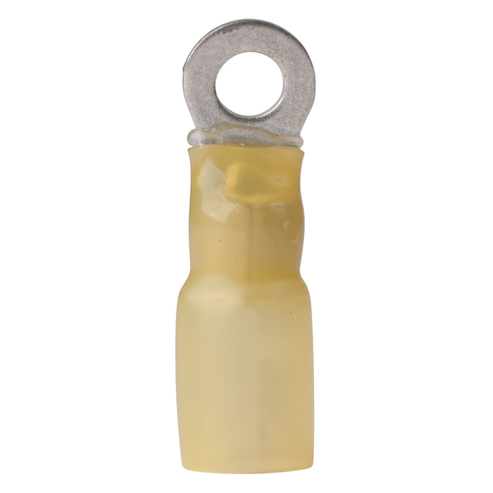 Ancor 312203 Marine Grade Heat Shrink Ring Terminals, #8 Fastener, 12-10 Wire, Yellow, 3/Pk