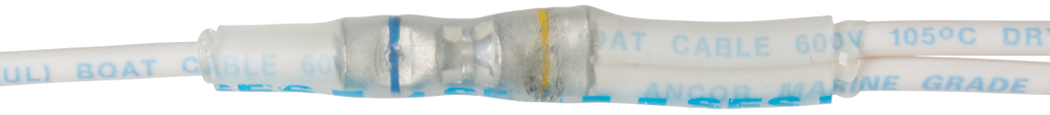 Ancor 320003 Heat Shrink Step-Down/Multi Wire Butt Connectors, Clear w/White Dashes, 3/Pk