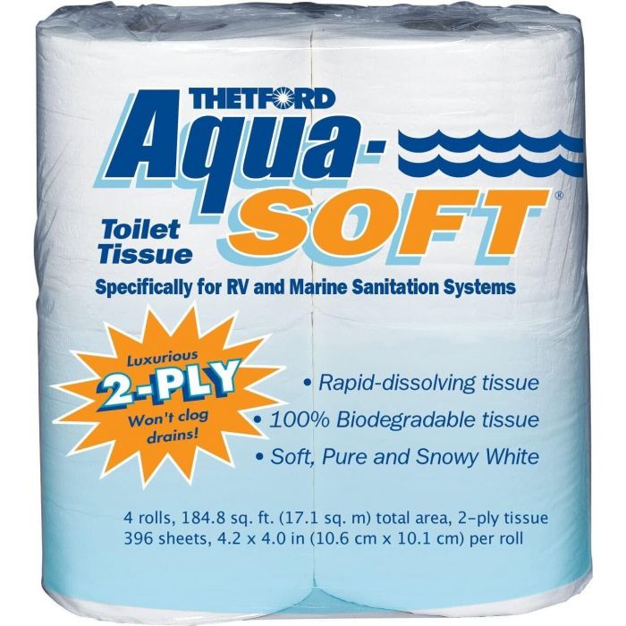 Thetford 3300 Aqua Soft 2-Ply Toilet Tissue-Toilet Paper