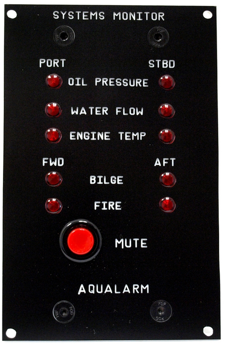 Aqualarm 20003 Automatic Systems Monitor, Twin Engine with Bell 12V
