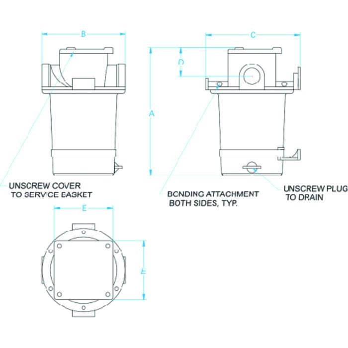Groco ARG-2000-S BSPP 2" Strainer 304 SS Basket