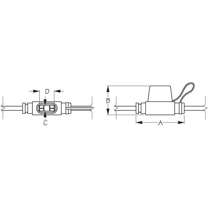 Sea Dog 445198-1 Sea-Dog ATO/ATC Style Inline Fuse Holder