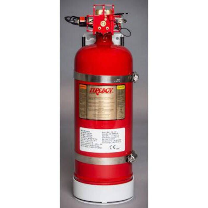 Fireboy-Xintex MA20600227-BL MA2 Auto/Manual Discharge HFC-227ea Fire, Extinguisher w/Mount, 600 CU FT