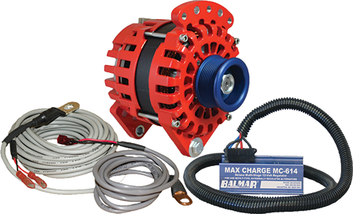 Balmar XT-DF-170-J10-KIT Alternator Kit 170A 12V, Dual Foot Saddle J10 Serpentine Pulley, Regulator, Temp