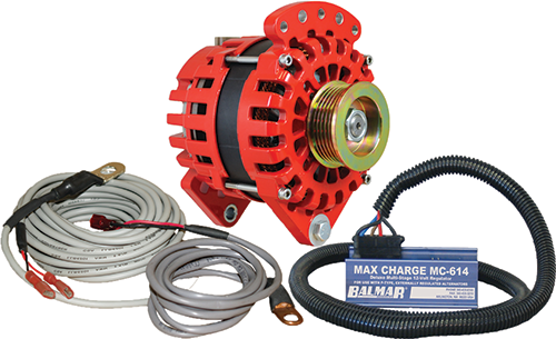 Balmar XT-DF-170-K6-KIT Alternator Kit, 3.15" Dual Foot Saddle, K6 Serpentine Pulley, Regulator & Temp Sensor, 170A